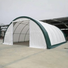 W30’xL40’xH15′ Single Truss Storage Shelter 11OZ PE Canvas Shelter with Man Door
