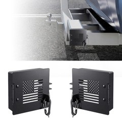 Aluminum RV Bumper End Cap 2 Pack, Fits 4-Inch Square Camper Bumpers, black