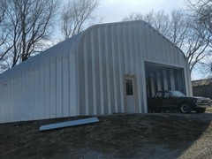 30x42x14 Engineered Steel Building Kit | DuroSPAN Clear-Span Arch with End Walls