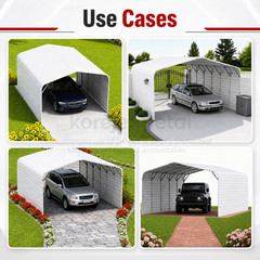 20x30ft Heavy Duty Metal Garage Carport Vehicle Shelter Storage