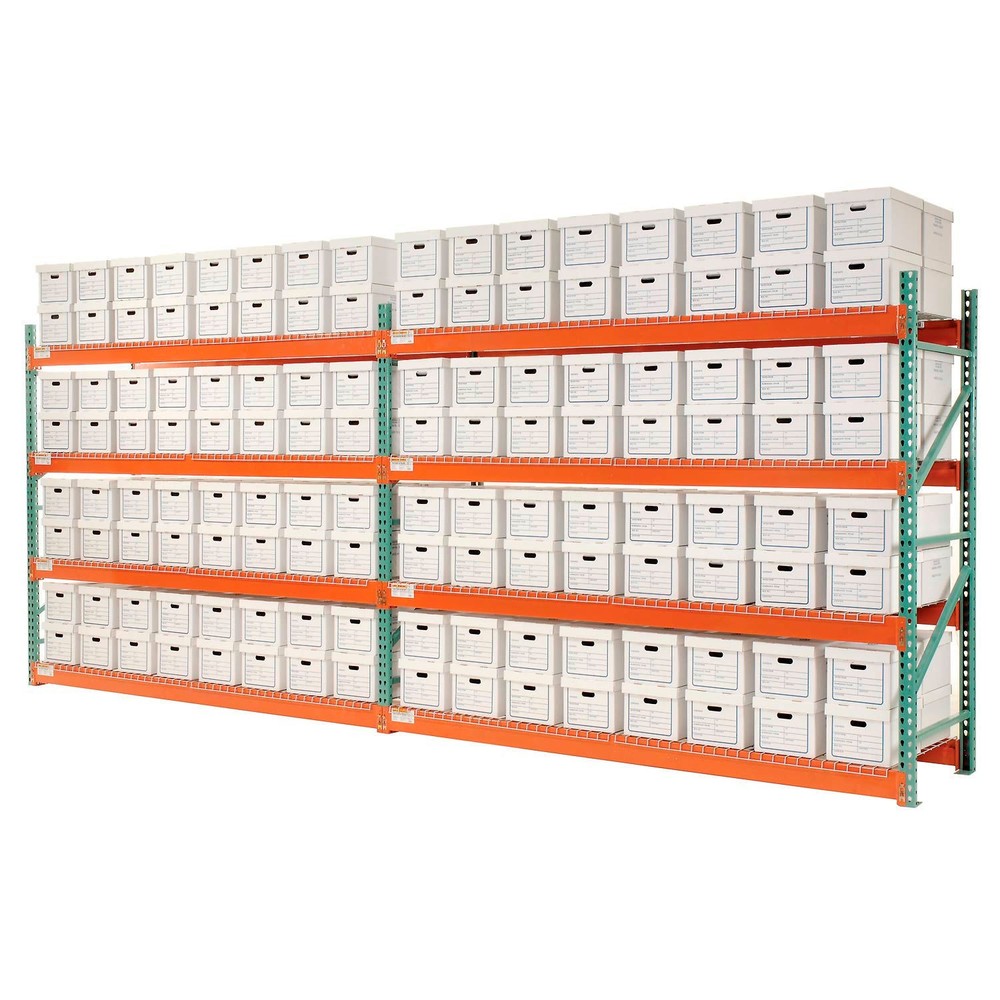 Global Industrial Record Storage Rack Add-On Letter Legal 120″W x 36″D x 96″H