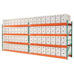 Global Industrial Record Storage Rack Add-On Letter Legal 120″W x 36″D x 96″H