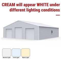 39×39 FT Metal Barn Heavy-Duty with 3 Rolling Doors Metal Garage Storage Shed