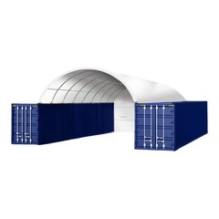 20×40 Container Shelter Canopy & Back Panel* 18oz PVC – Industrial Storage