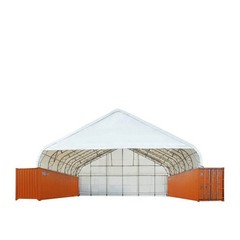 Dual Truss 50x40ft Heavy Duty Shelter PVC 32oz Cover Container Drop End
