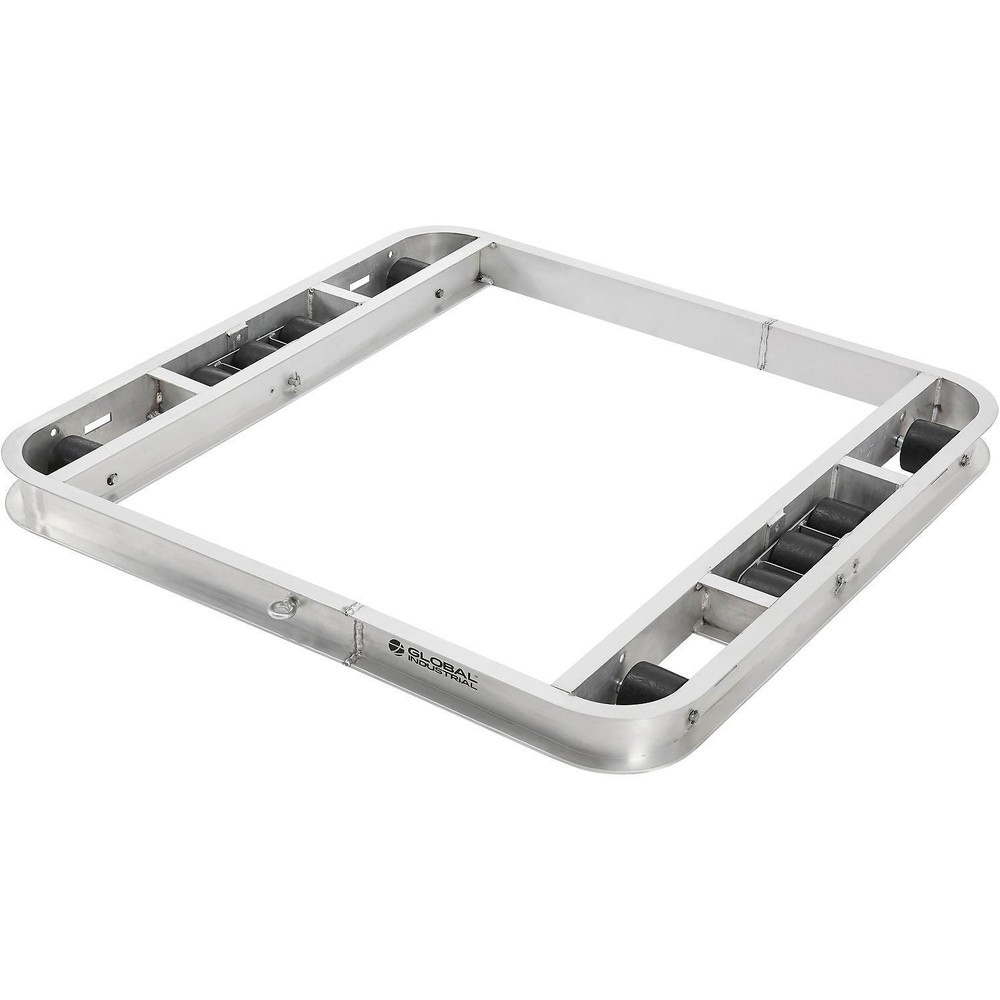 Global Industrial Aluminum Pallet Dolly with Tilt Rollers 48″ x 48″ 6000 lb.