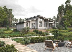 LUXURY PREFABRICATED LOG CABIN HOME KIT 2594 ft² / 241 m² – DISCOUNT CARD 3% off
