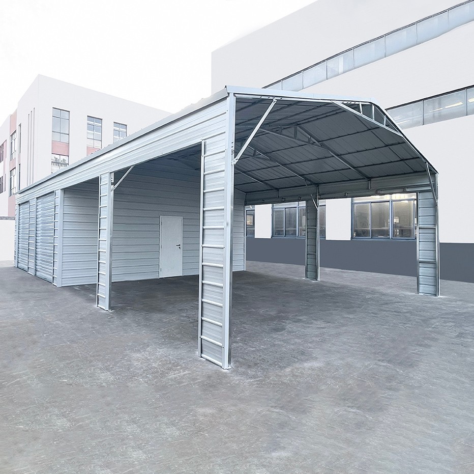 23’x46’x 14′ Metal Car Garage Heavy Duty Galvanized Steel Storage Shed w/2 Doors