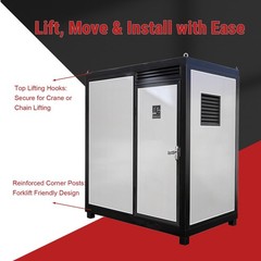 Portable Restroom Mobile Toilet Cabin Outdoor Shower Room w/Sink&Ventilation Fan