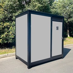 Portable Restroom Mobile Toilet Cabin Outdoor Shower Room w/Sink&Ventilation Fan