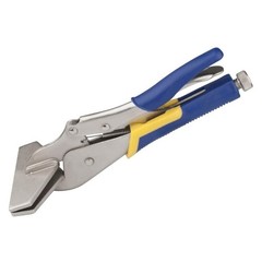Firm Steel Flat Jaw Sheet Metal Grip Ergonomic Rubber Handle 10Inch