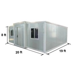 20x19x8Ft Expandable PopUp Modular Tiny House Mobile Office Shelter Storage Shed