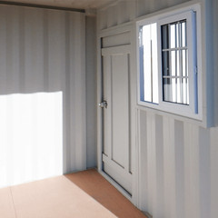 7FT Cubic Shipping Container | Lockable Door & Window | Portable Office | Storag