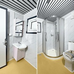 Bastone Private Toilet Portable Toilet with Fan-shaped Door Shower