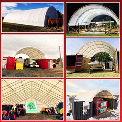 20’x40′ (15 oz PVC) Upgraded Shipping CONTAINER MOUNTED Fabric canvas Shelter