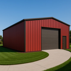 30x40x16 Steel Building Kit | Rigid Frame I-Beam | Commercial Grade