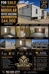 Modular Office Building | 1,620 SF | 6 Private Offices 2004 ModSpace 45′ x 36′