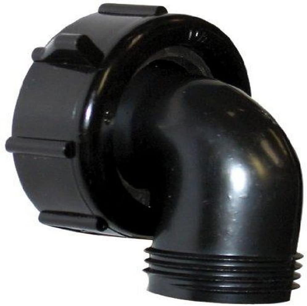 Valterra T01-0091VP Swivel Drain Connector – 90°, 1-1/2″ x 3/4″, 1, Black
