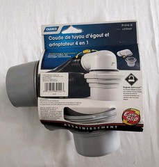 Easy Slip Elbow Fitting and 4-in-1 Adapter for RV Sewer Hose Brand New & Sealed