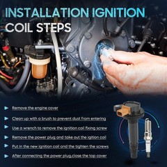 6PCS Ignition Coil Pack with 6PCS Iridium Spark Plug Compatible with Ford Exp…