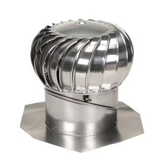 14 In. Mill Aluminum Internally Braced Wind Roof Turbine | Vent Air Internal