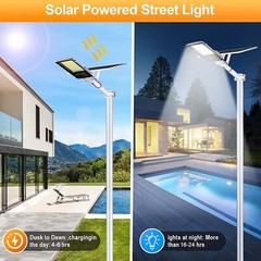 Commercial 2000W Solar Street Lights Outdoor Solar LED Flood Light for Parking
