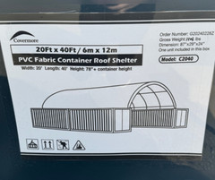 20’x40′ (15 oz PVC) Upgraded Shipping CONTAINER MOUNTED shelter Fabric canvas