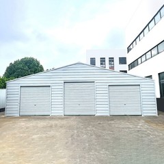 39×39 FT Metal Barn Heavy-Duty with 3 Rolling Doors Metal Garage Storage Shed