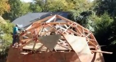 The Almeda post & bent wood beam monolithic wood shell Kit Lumber batch. Free De