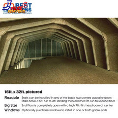 Maker’S Loft 16 Ft. X 32 Ft. 2-Story Wood Garage Kit w/ High Side Walls and Loft