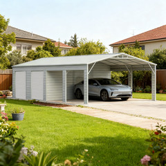 23’x46’x 14′ Metal Car Garage Heavy Duty Galvanized Steel Storage Shed w/2 Doors