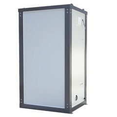 Bastone Portable Restroom w/ Sink, Flush Toilet & Vent Fan for Outdoor Use