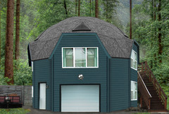 The Almeda post & bent wood beam monolithic wood shell Kit Lumber batch. Free De