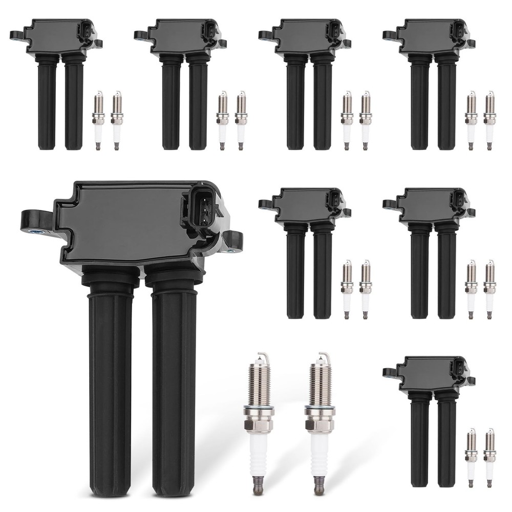 UF504 Set of 8 Ignition Coil Pack 16 Iridium Spark Plug Compatible with Dodge…