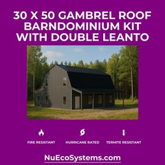 CALIFORNIA FIRE RESISTANT 30 X 50 STEEL BARNDOMINIUM / HOUSE KIT