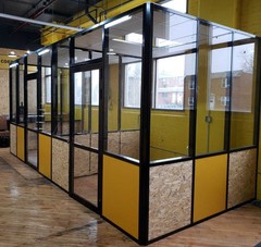 CGP Aluminum & Glass Conference Room 8′ x 8′ x 9′ w/Door, Black Color