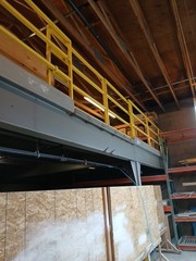 21.5′ x 27′ Steel Mezzanine with Stairs. Heavy Duty .