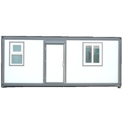 7ftx20ft Portable Office w/ Bathroom Steel Frame Double-Glazed Openable Windows