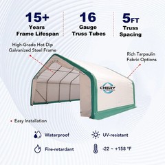20’x20’x12′ Single Truss Storage Shelter 15 OZ PVC Canvas Building Shelter