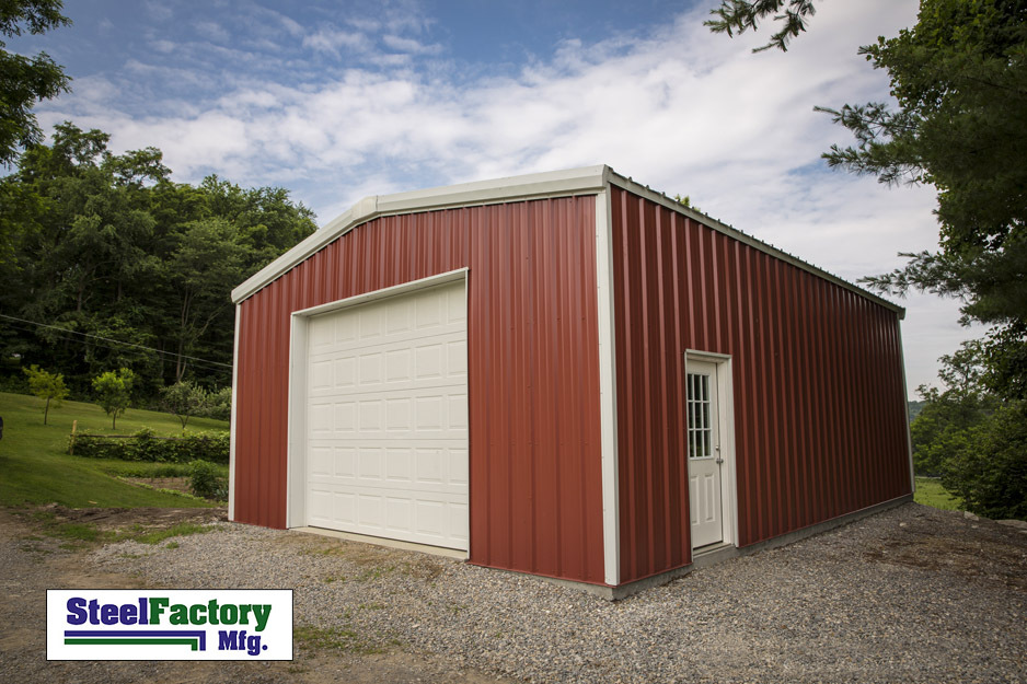 Steel Factory Prefab 20x24x8 Galvanized Metal Storage Garage Steel Building Kit