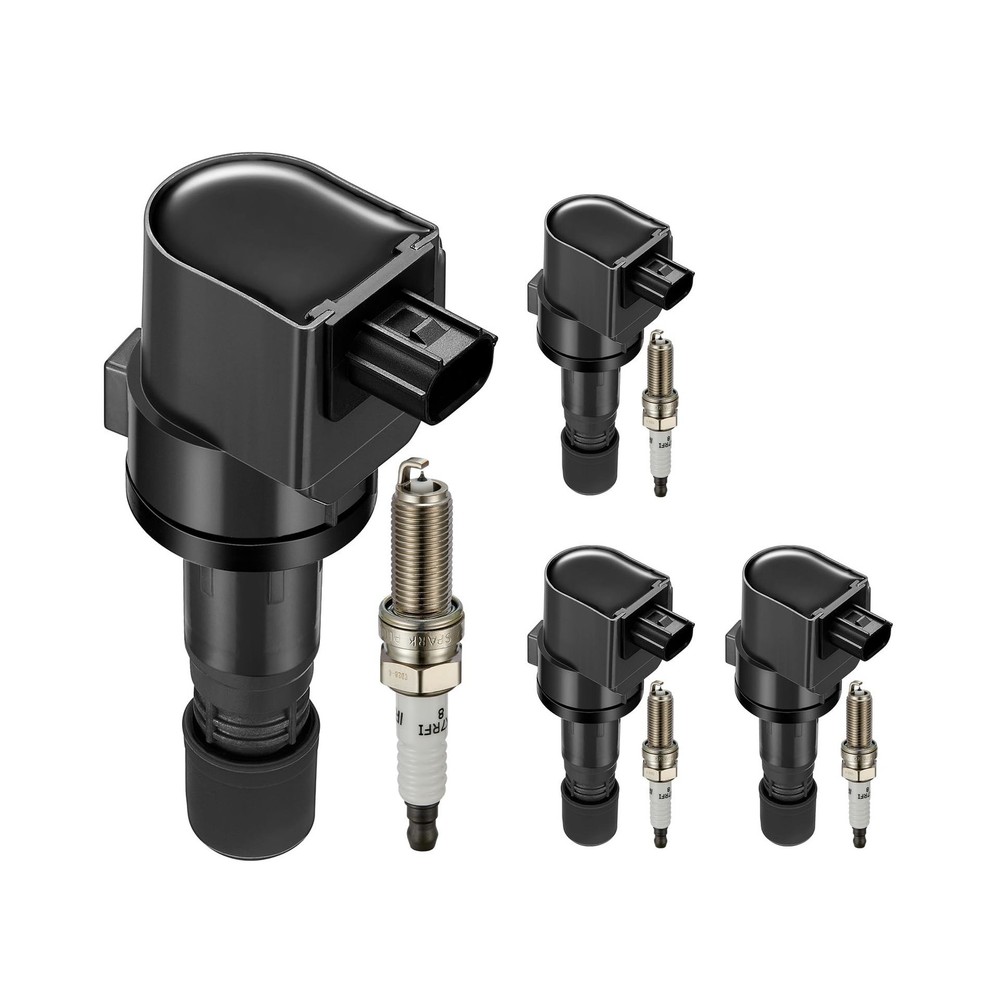 Set of 4 Ignition Coil Pack UF672 and Iridium Spark Plug 97390 4 Pa… Fast Ship