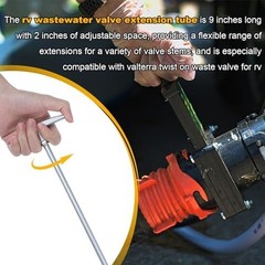 2 Pcs 9″ RV Waste Valve Extension Tube Replacement, Universal Fit RV Sewer Valve