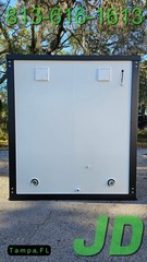 Premium All Steel Frame HD Portable Bathroom Restroom Double Stall Toilet New