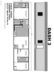 2023 LIVE OAK DASH 3 Mobile Home 3BR/2BA 979 sq ft SW-Factory Direct-ALABAMA