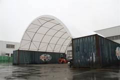 40’x40’x13′ 11 oz PE Canvas Fabric Building Shipping Container Canopy Shelter