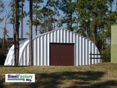 Steel Factory Mfg A20x29x12 Factory Direct Gambrel Double Pitched Arch Garage