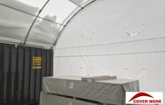 20’x40′ (15 oz PVC) Upgraded Shipping CONTAINER MOUNTED Fabric canvas Shelter