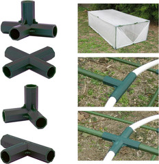 16PC Heavy Duty Greenhouse Frame Connectors for Grape Trellis & Gardening