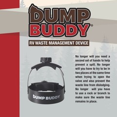 Dump Buddy RV Hose Fastening Device – Camper Sewer 5.75 inches, Black