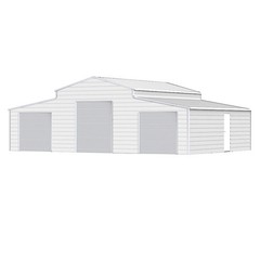 42’x30’x13′ Metal Garage Shed Barn Outdoor Storage Heavy Duty Galvanized Steel